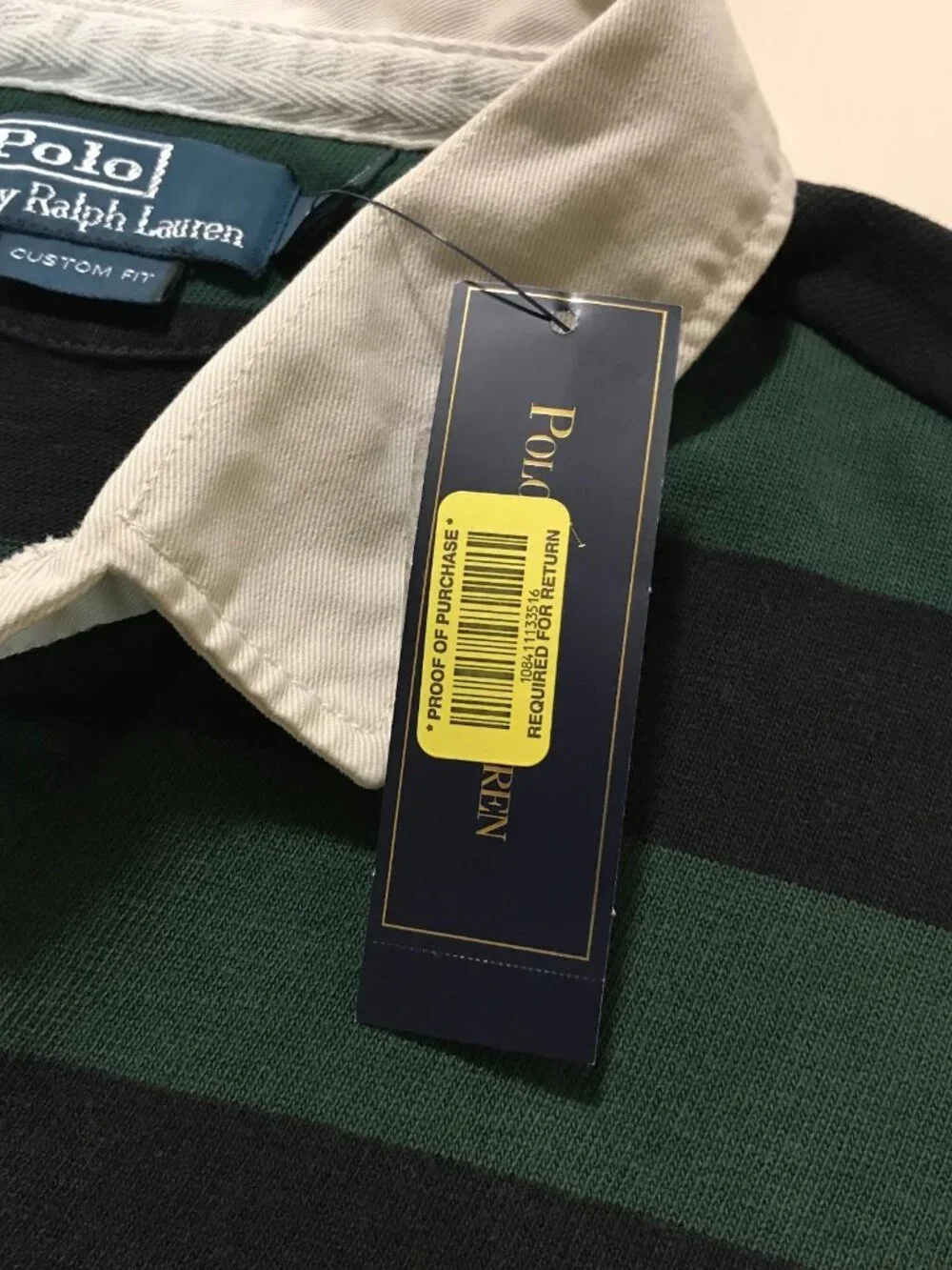 Men's Polo Ralph Lauren Custom Fit Long Sleeve Rugby Polo Shirt-Size 2XL - Picture 12 of 13